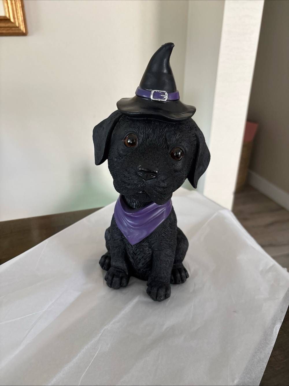 Humane Society Halloween Black Labrador Witch Bobblehead Statue 12 inches